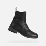 GEOX CATRIA DAMES ENKELLAARZEN - ZWART