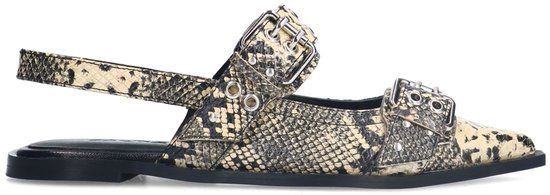 Sacha Dames Snake buckle slingbacks Maat 36 Grijs Leer