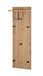 HAKU Wandkapstok eiken, zwart, MDF, metaal - Maat: B 30 cm x H 100 cm x D 20 cm, Stijl: Modern