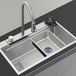 Merkloos / Sans marque Wan GmbH Spoelbak Keuken - Wastafel Inbouw - Vaat Wassen - Werkstation Ontwerp - 75 cm - Grijs