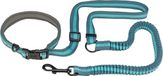 TRIXIE Laisse de jogging pour chien avec ceinture abdominale M-L, 1,33-1,80 m 20 mm en graphite/papaye