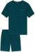 SCHIESSER Pyjama Kort Heren Diep Zeegroen Effen Korte Mouw 60% Katoen 40% Modal