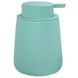 MSV Zeepdispenser van keramiek Maonie - Praktische pomp - 8,5x8,5x12,6 cm - 0,3L - Aqua
