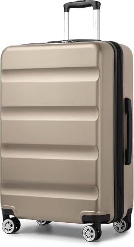 Kono 28" Gouden Lichtgewicht Reiskoffer Handbagage Trolley met TSA-slot en 4 Spinnerwielen