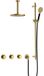 Hotbath Cobber - CB7067 - Inbouw Regendoucheset - Geborsteld Messing PVD
