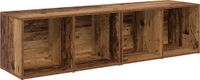 vidaXL Tv-meubelset - 2 stuks - Oud Hout - Bewerkt hout