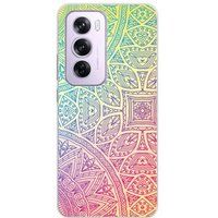 Oppo Siliconen hoesje - Compatibel met Oppo Reno 12 Pro - ontwerp mandala pastel