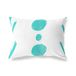 BonaMaison Turkoois-Wit Decoratieve Kussensloop, Kussenhoezen Bank, Decoratieve Kussenhoesjes, Kussensloop; Sofa, Slaapkamer, Kantoor, Auto 45x60 Cm - Ontworpen en vervaardigd in Turkije