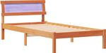 vidaXL Bedframe Massief Grenenhout Wasbruin 100 x 200 cm