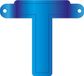 Folat Letterslinger V 12,5 X 11 Cm Karton Blauw