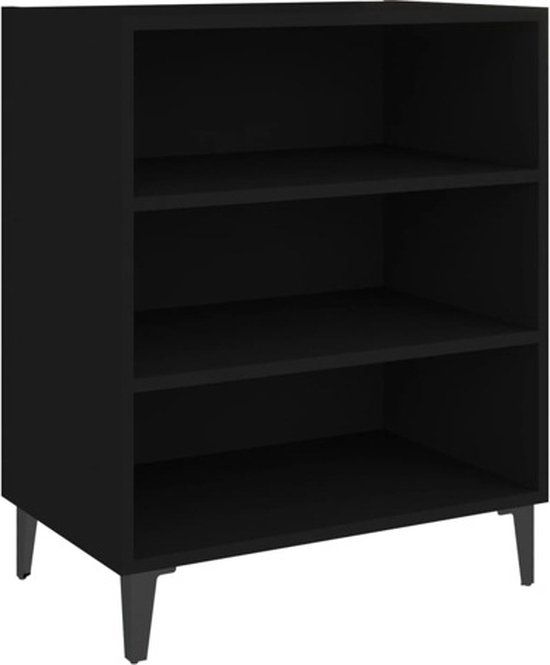 VidaXL Dressoir 57x35x70 cm bewerkt hout zwart