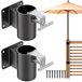 TRANKIELO® - Robuuste terrasschermparapluhouder voor palen van 1-2 inch – Veilig en ruimtebesparend ontwerp