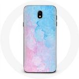 Maniacase Hoesje voor Samsung Galaxy S4 Roze achtergrond blauw