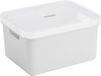 Sunware Sigma boîte de rangement panier coffre - 32 litres - blanc - plastique - avec couvercle transparent - 45 x 35 x 24 cm
