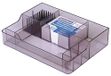DONAU 7478001PL-02 pennenkoker, bureaukoker, tafelorganizer met stekels, groot, grijs