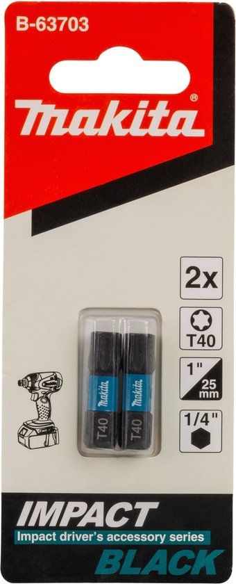 Makita Slagschroefbit T40x25mm X Impact Black - B-63703