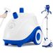 Sweetcrispy Steamer Stoomstomer, krachtige 1500 W, verticale stoomstrijkijzer met wieltjes, waterreservoir van 1,7 liter voor 55 minuten, professionele rimpelverwijderaar, verwarmt in 45 seconden