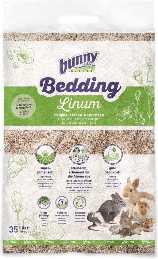 Bunny Nature Bunnybedding Linum Vlasvezel 35 liter