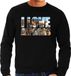 Bellatio Decorations Bol Tekst sweater I love alpacas met dieren foto van een alpaca zwart voor heren - cadeau trui alpacas liefhebber M