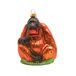 Dekohelden24 Lauschaer kerstboomversiering - kerstballen Lauscha, glazen ballen, kerstboomballen, glazen ornament orang-oetan, glazen hanger als aap in oranje-bruin, uit Lauscha, l x b x h 10 x 4 x 13