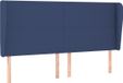 vidaXL Hoofdbord - Stof - Blauw - 183x23x118/128 cm