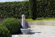 Garantia ROMA lavabo en pierre granit clair avec robinet bec de cygne nostalgique
