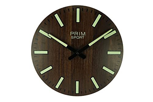 PRIM De houten horloges van Lumini onderscheiden zich door hun onmiskenbare look, mooi en zichtbaar, Lumini lichten 's nachts op, AA-batterijen zijn niet inbegrepen, 300 x 300 x 4 mm.