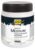 KREUL 85805 - Solo Goya Acrylmedium, 250 ml bus, wit, structuurpasta fijn zand