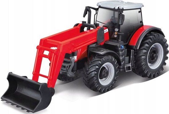 Bburago 31633 Tractor met wrijving Massey Fergusson lader schaal 1:43