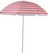 Camp Active Stokparasol - Strandparasol met Prikker ⌀170 x 200 cm - Roze/Wit Gestreept