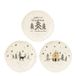 Mica Decorations kerst ontbijtbord Mateo (Ø23 cm) (set van 6)