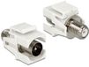 Allteq Netwerk keystone - F-connector - IEC male - Blanc - Par pièce