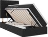 vidaXL Bed met opbergruimte en matras, hoofdeinde, zwart, 90 x 200 cm, fluweel