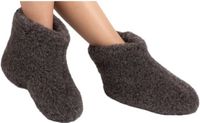 woolwarmers Bernard Roerdink B.V. Bruine wollen sloffen/pantoffels voor dames/heren 46