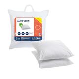 Bleu Câlin Oavh50060L2Svid 2 Oreillers Microvezel Polyester Blanc 60 x 60 cm