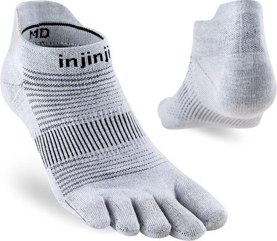 INJINJI Run Lightweight No-Show Gray (Maat - XL) Teensokken
