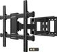 Support mural TV sans marque 37-75 pouces - Inclinable et pivotant avec double bras - VESA max. 600x400mm - Noir
