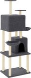 vidaXL Kattenmeubel met sisal krabpalen 180 cm donkergrijs