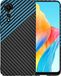 Techsuit Hoesje geschikt voor Oppo A78 4G - Carbonite FiberShell Carbon Back Cover - Blauw/Zwart