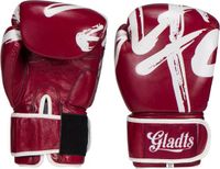 Gladts "Gladion" Bokshandschoenen 16 oz Echt Leer Bordeauxrood/Wit