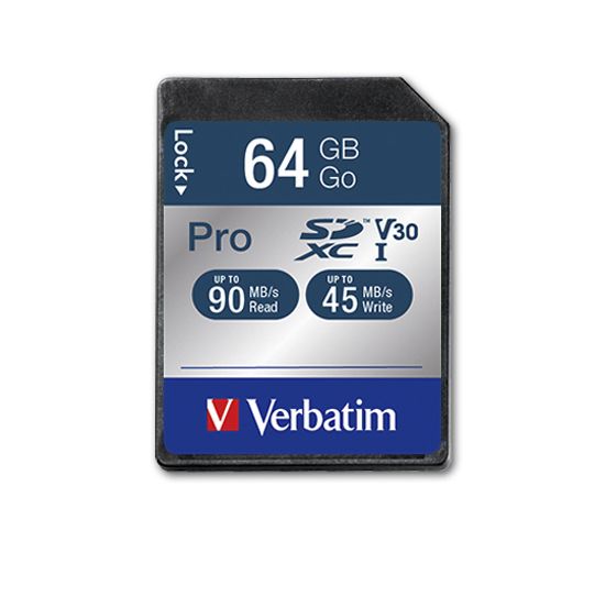 Verbatim Pro 64GB SDXC UHS-I Class 10 Memory Card