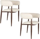 Housecraft Living Stanley Eetkamerstoelen Armleuning - Set van 2