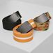 Urban Classics Trio Riem S/M Multicolours Polyester Mannen Broekriem Zilverkleurig Automatische gesp