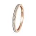 Lucardi Dames Railring 29 diamanten 0,08ct - Ring - Cadeau - 14 Karaat Goud - Roségoud