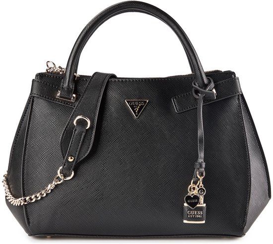 GUESS Serenova Girlfriend Satchel Handtas Zwart
