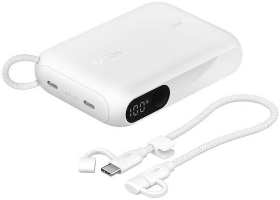 Belkin Power Bank 20W 10.000 mAh met Display – Wit