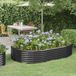 Maison Exclusive - Jardinière surélevée, acier galvanisé, 214x140x36 cm, couleur anthracite