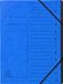 Exacompta 10x Sorteermap met vaste rug - elastosluiting - zwarte binnenafwerking - 12 vakken - A4 - Blauw