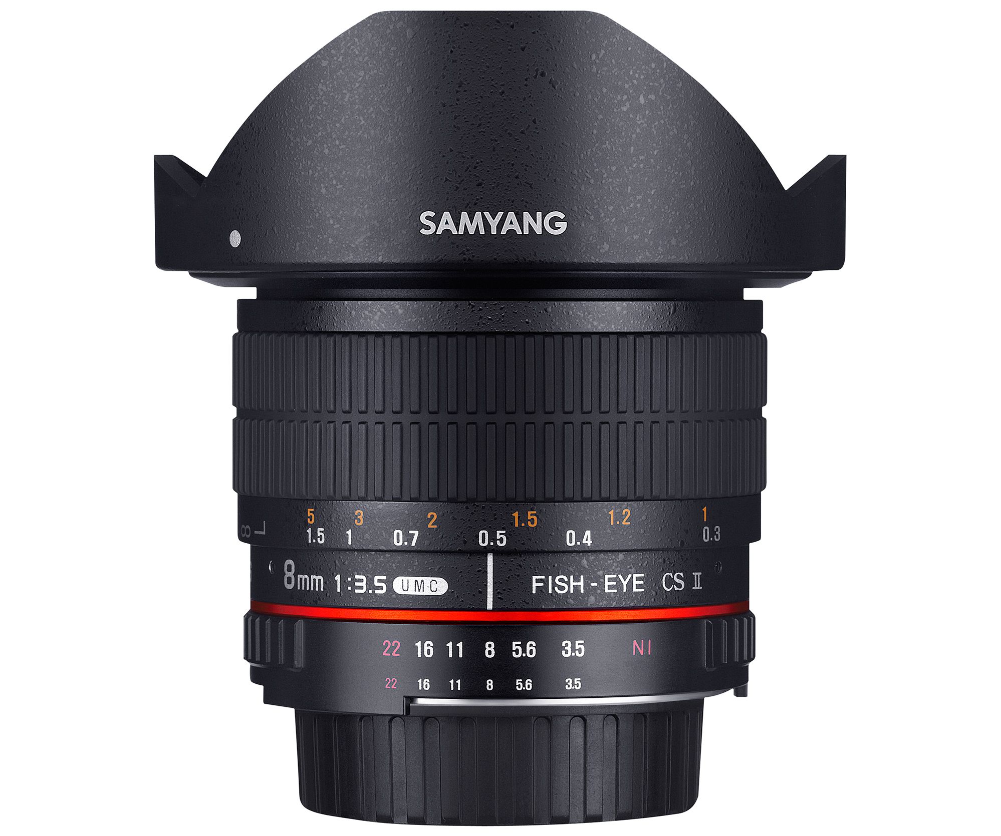 Samyang 8mm F3.5 UMC Fish-Eye CS II Lens - Black - Nikon Mount