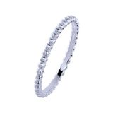 Lucardi Dames Zilveren ring met bolletjes - Ring - 925 Zilver - Zilverkleurig - 19.50 / 62 mm